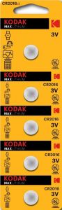 Kodak CR2016 lithium knoopcel batterij blister(5) - 3241055