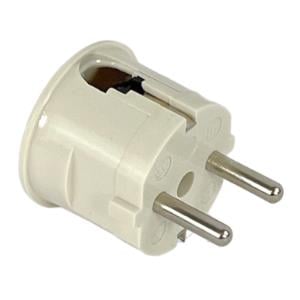Randaarde stekker haaks bakeliet MK wit - 6140594