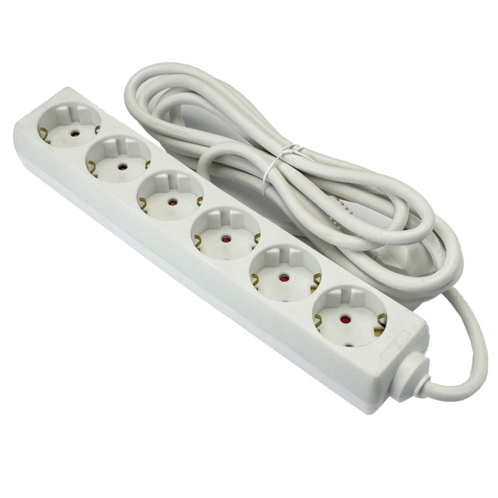 Enzo Entac TCD RA 6-voudig 5meter snoer wit 6872622