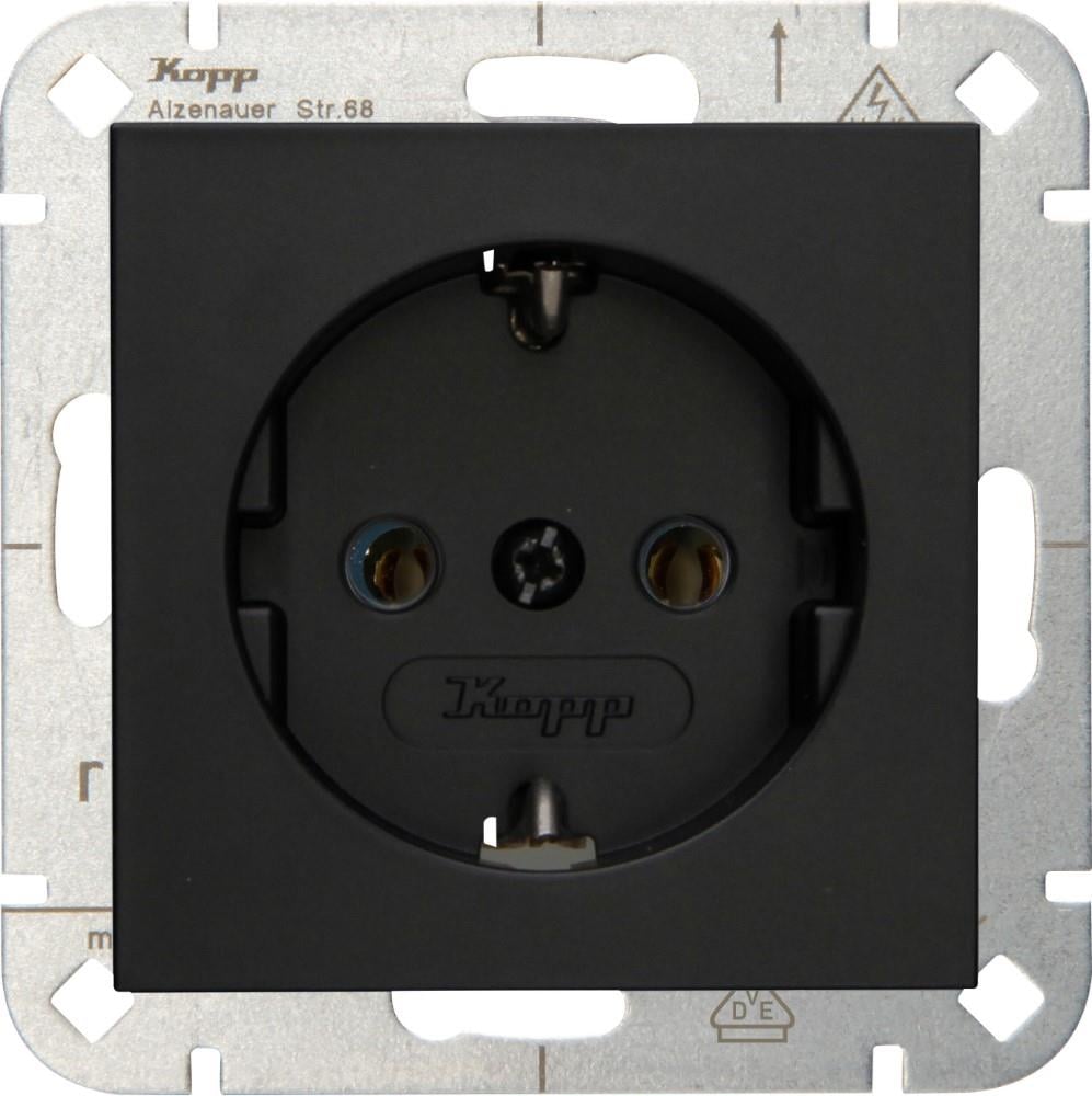 Enzo Kopp HK07 PURE mat zwart inbouw stopcontact RA 4624600