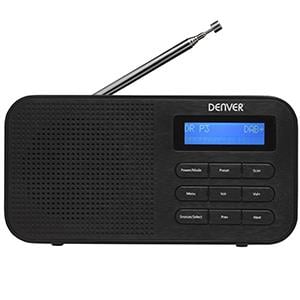 Enzo Denver Radio DAB+ 230v of batterij + dual wekfunctie zwart 8140310