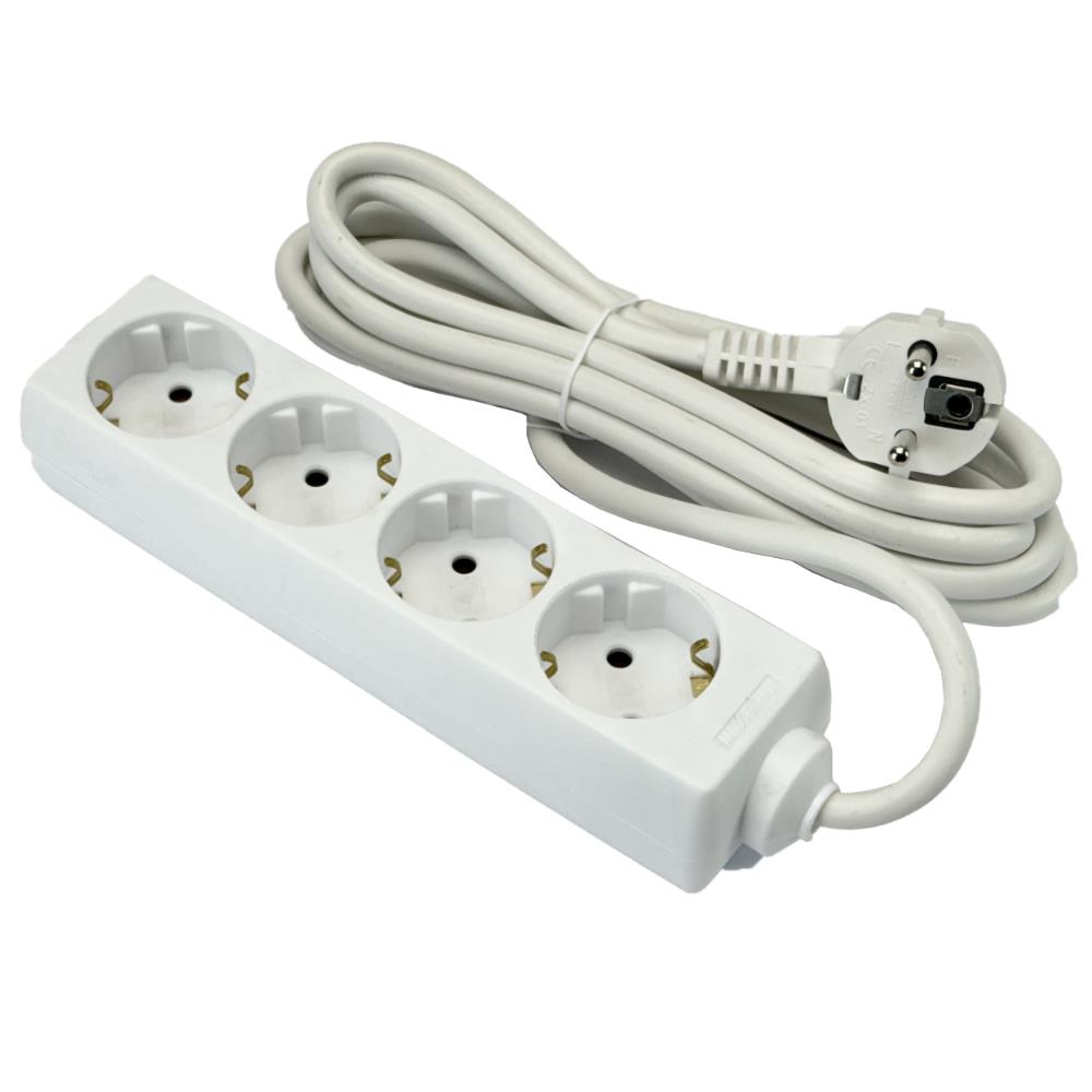 Enzo Entac TCD RA 4-voudig 3meter snoer wit 6872562