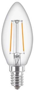 Philips LED kaars E14 2-25W 2700K filament helder LED3713