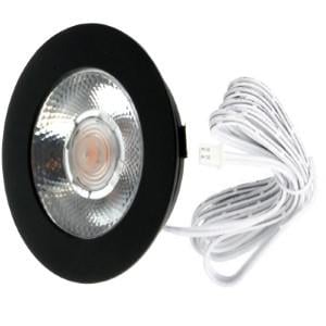 EcoDim LED meubelspot 3W 2700K 62mm rond zwart - LED4905