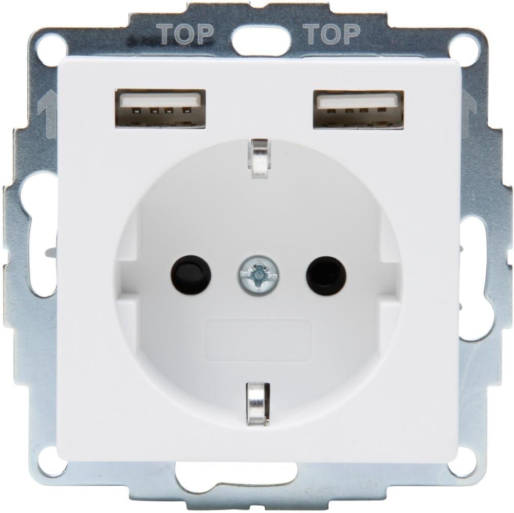 Enzo Kopp HK07 PURE mat wit inbouw stopcontact RA + kinderbeveiliging 4624110