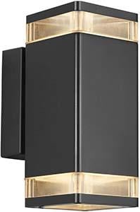 Enzo Nordlux Wandlamp Elm 2x GU10 zwart IP44 4800911