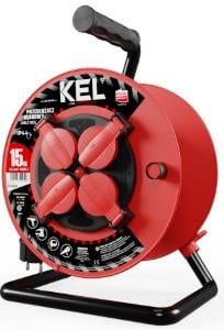 Enzo Kel Kabelhaspel H05 3x1 5qmm 15m rood IP44 1167280