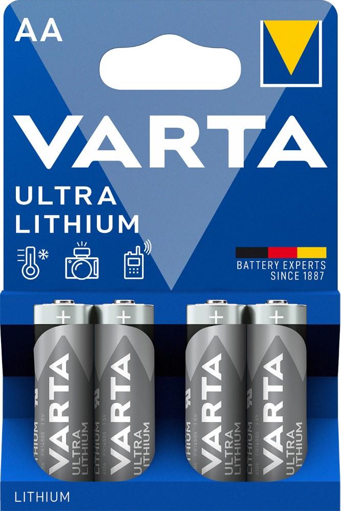 Varta Lithium AA 1,5 volt blis4