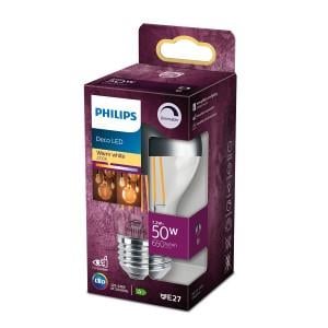 Philips LED GLS E27 7 2-50W 2700K filament kopspiegel dimbaar blister 5103503