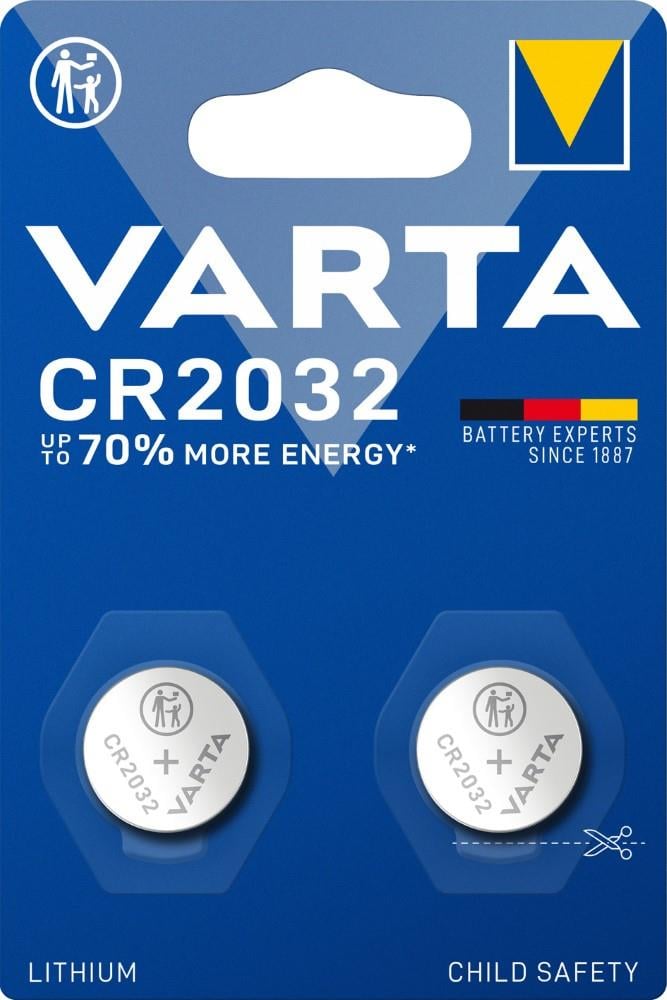 Varta CR2032 lithium knoopcel batterij 3V blister(2) - 3240362