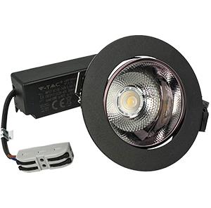 Enzo LED COB downlighter zwart 10W 3000K verstelbaar 9371505