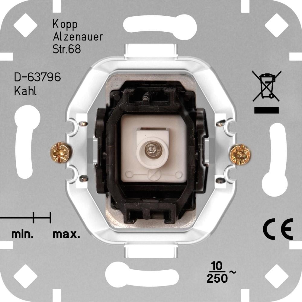 Kopp inbouw schakelaar wissel controlelamp