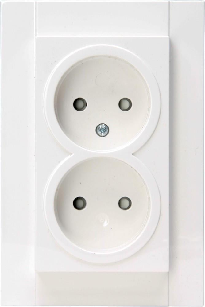 Kopp HK07 WIT inbouw stopcontact dubbel