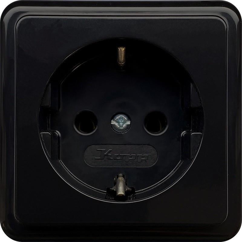 Enzo Kopp ZWART opbouw stopcontact RA 4626100