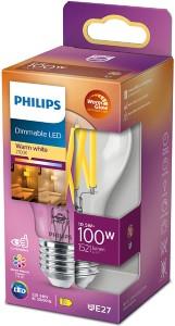 Philips LED GLS E27 10 5-100W filament helder WarmGlow blister 5102556