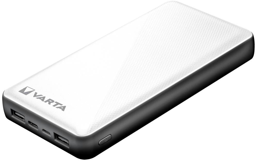 Varta Powerbank 20.000mA zilver + led indicatie USB en USB-C - 3509030