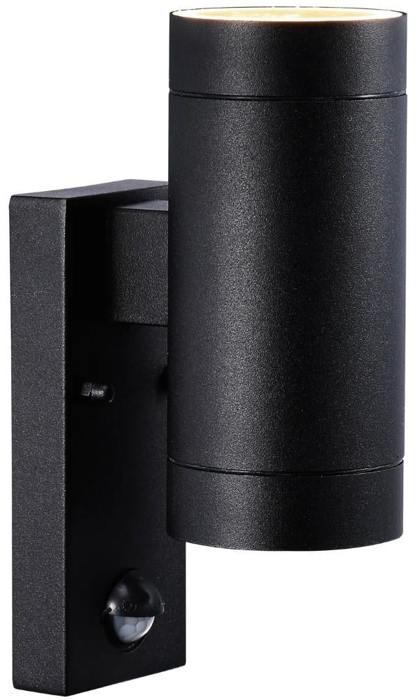 Enzo Nordlux Wandlamp Tin Maxi Double met sensor 2x GU10 zwart IP54 4800929