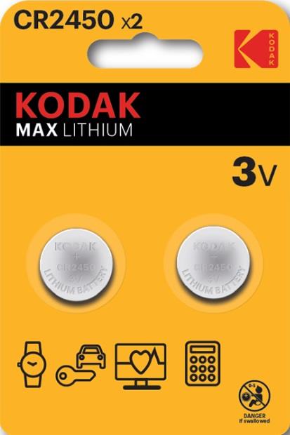 Enzo Kodak CR2450 lithium knoopcel batterij blister(2) 3241090