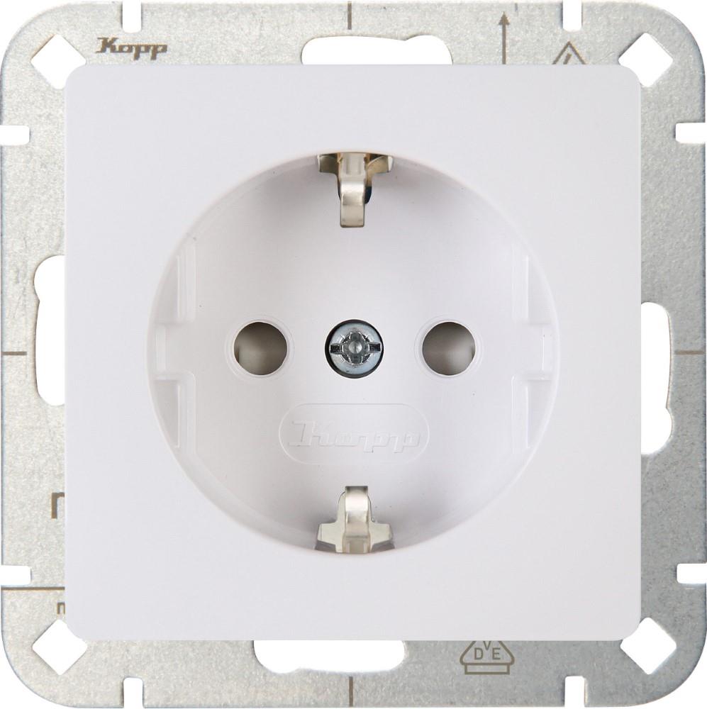 Enzo Kopp HK05 arctic wit inbouw stopcontact RA + kinderbeveiliging 4621500