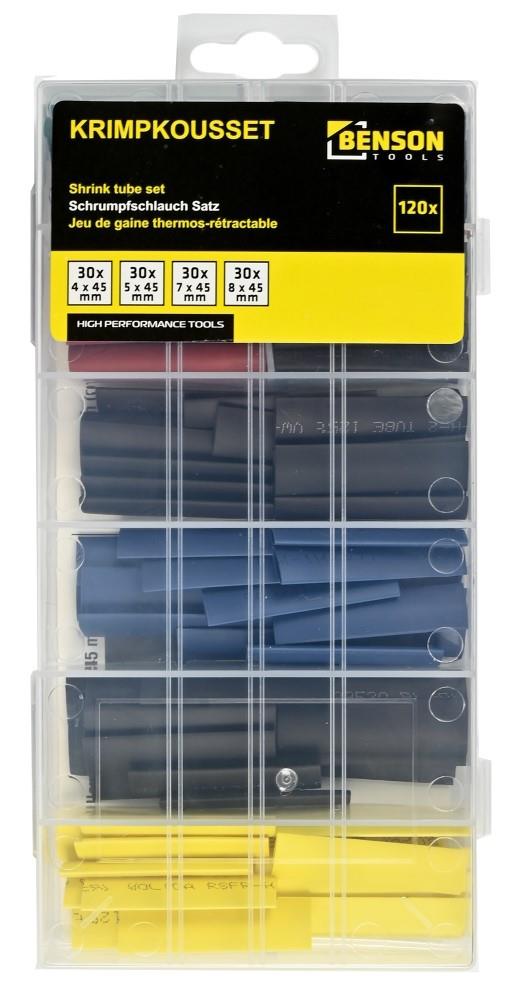 Krimpkous assortimentsdoos 120 delig gekleurd 45mm - 4141003