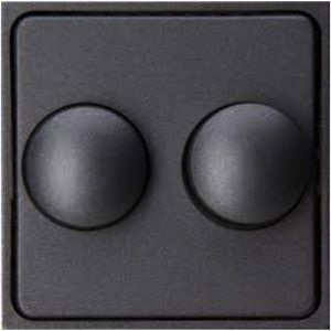 Kopp HK07 antraciet afdekplaat + knop DUO dimmer - 4623035