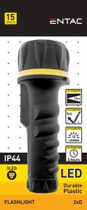 Enzo Entac LED zaklamp plastic 2xD 5700140