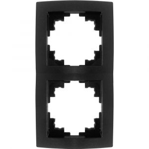 Benson Wandcontact - Afdekraam - 2 Voudig - Zwart