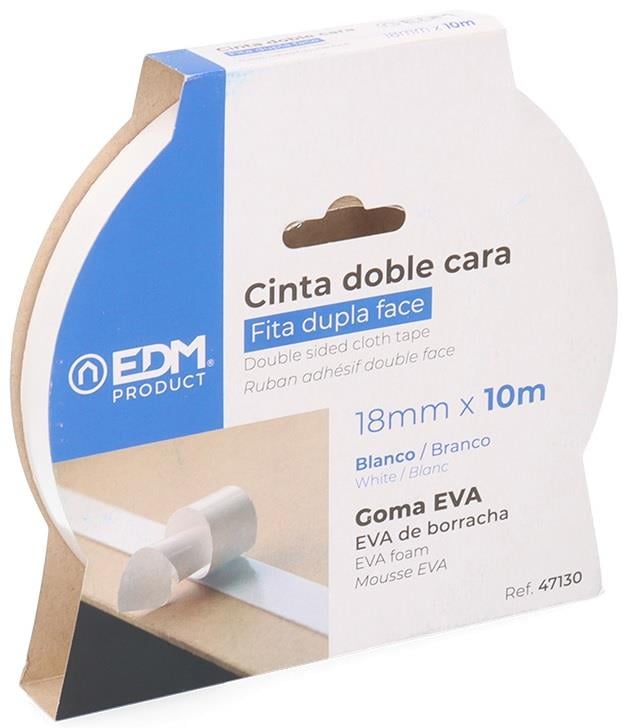 Enzo EDM Plakband dubbelzijdig 19mm rol 10m 4139412