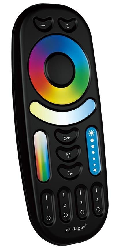 Mi-light MiBoxer RGB-CCT afstandsbediening 2.4G 4-zones zwart LED0230