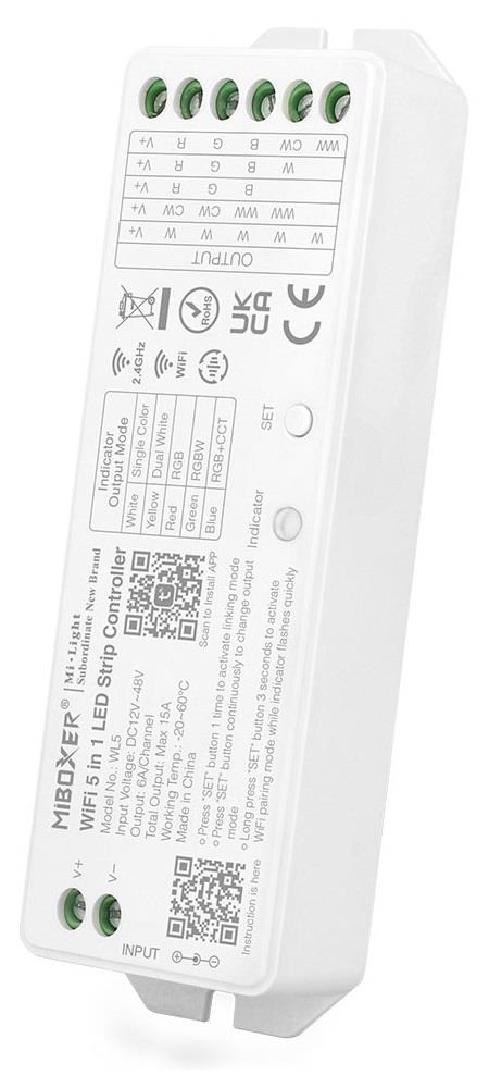 Mi-light MiBoxer RGB-CCT Wifi Controller voor LED Strips 2.4G LED0208