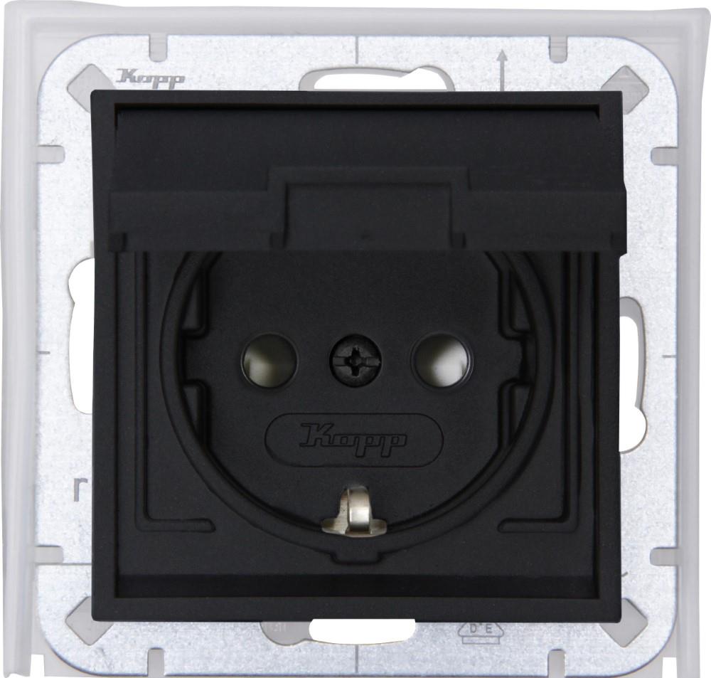 Enzo Kopp HK07 antraciet IP44 inbouw stopcontact RA deksel 4623160