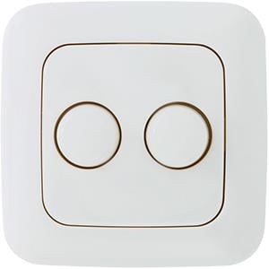 Enzo EcoDim Afdekraam Busch Jaeger WIT voor DUO LED dimmer 4355420 4355438