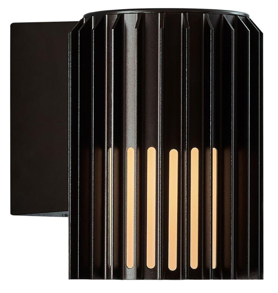 Enzo Nordlux Wandlamp Aludra rond E27 zwart IP54 4800940