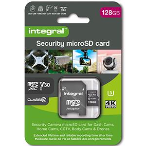 Integral Micro SD geheugenkaart V30 128GB Security - 9500505