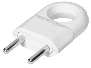 Orno Stekker euro met trekoog wit - 6140235