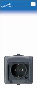 Enzo Kopp SWD opbouw stopcontact RA enkel antraciet 6628220
