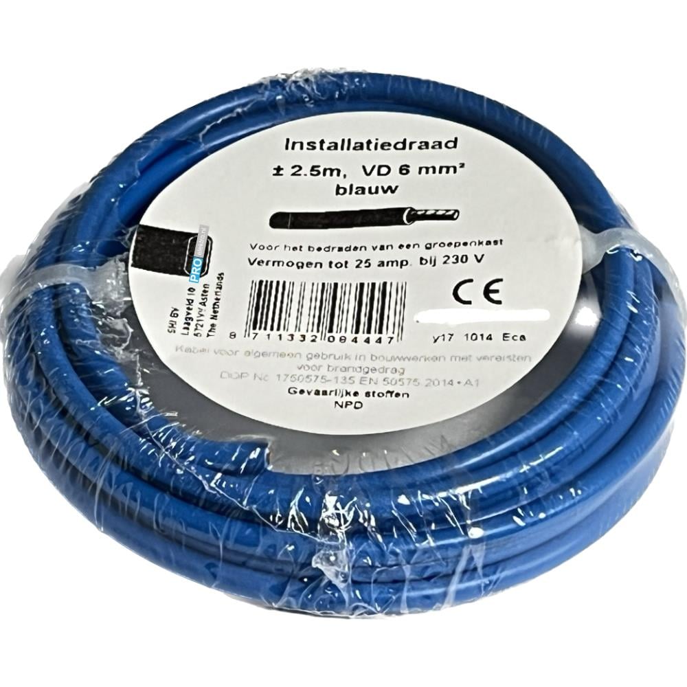 Enzo VD 6 qmm blauw 2,5 meter 1242072