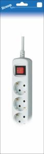 Stroomlijn TCD RA 6-voudig 5 meter snoer wit - 6672013