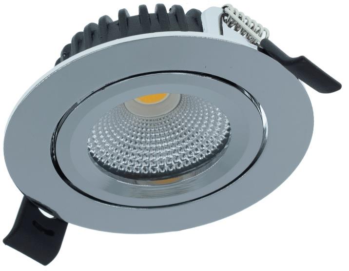 Enzo LED inbouwspot 5W 2700K 85mm 36gr rond verstelbaar chroom LED4613