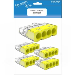 Lasklem 4-voudig mini S 0,2-2,5qmm Conex 5 stuks - 6647024