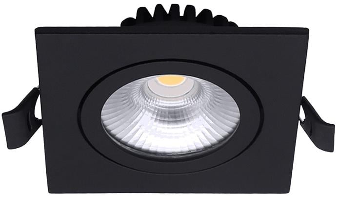 Enzo LED inbouwspot 6W 2700K 85mm 60gr vierkant verstelbaar zwart LED4615