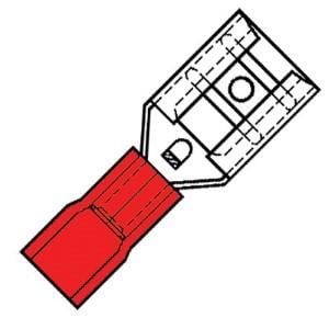 Enzo Kabelschoen vlaksteker female rood 6.3x0.8mm - 4433020