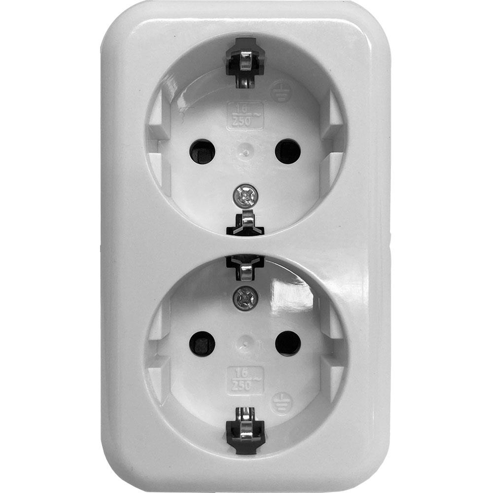 Enzo Benson opbouw stopcontact RA dubbel wit 4650082