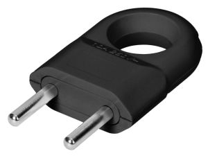 Orno Stekker euro met trekoog zwart - 6140236