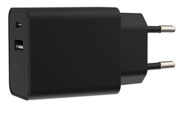 Enzo USB + USB-C snellader 15W zwart 9540155