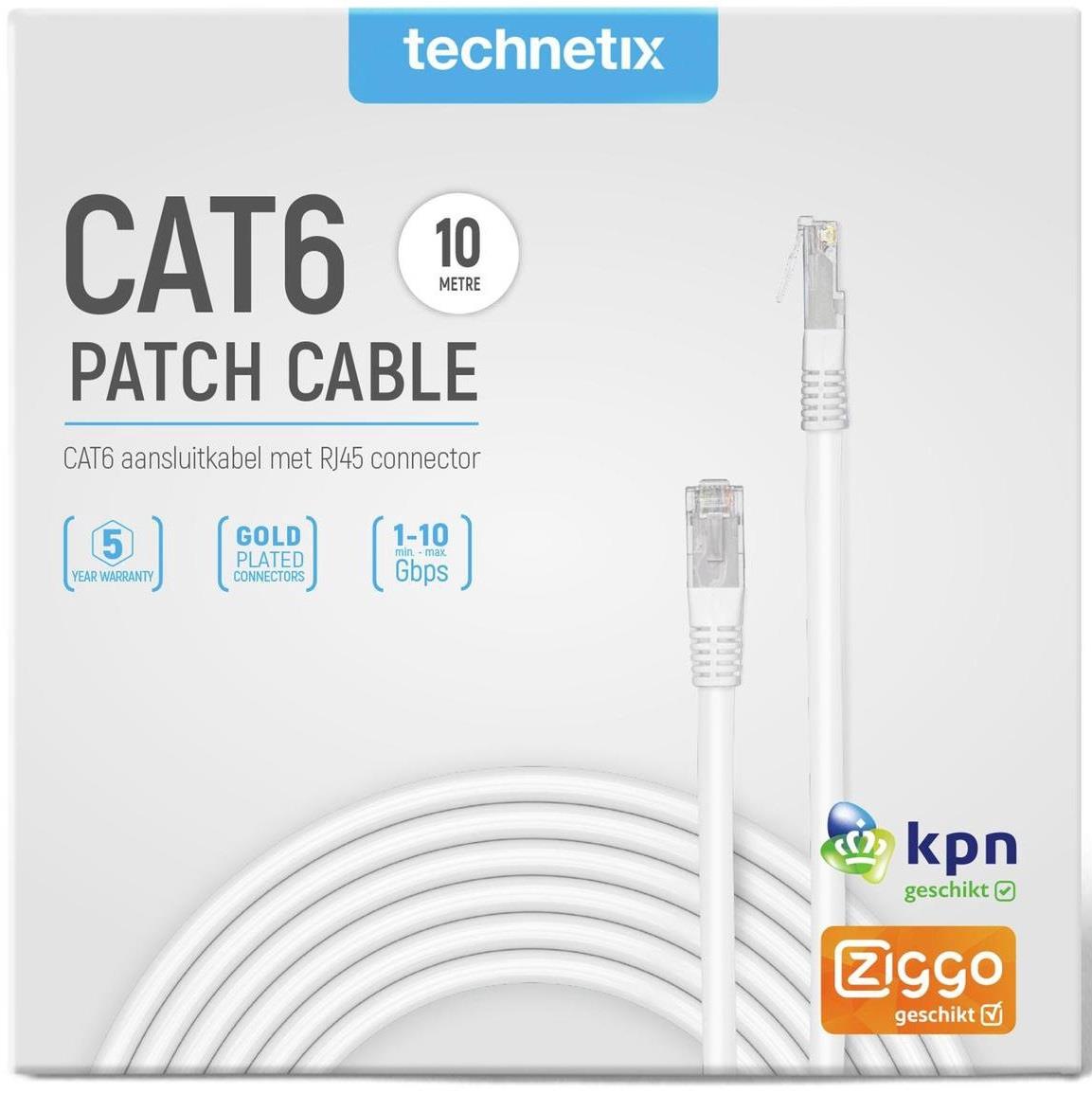 Enzo Technetix Patchkabel UTP CAT6 10m wit 2077020