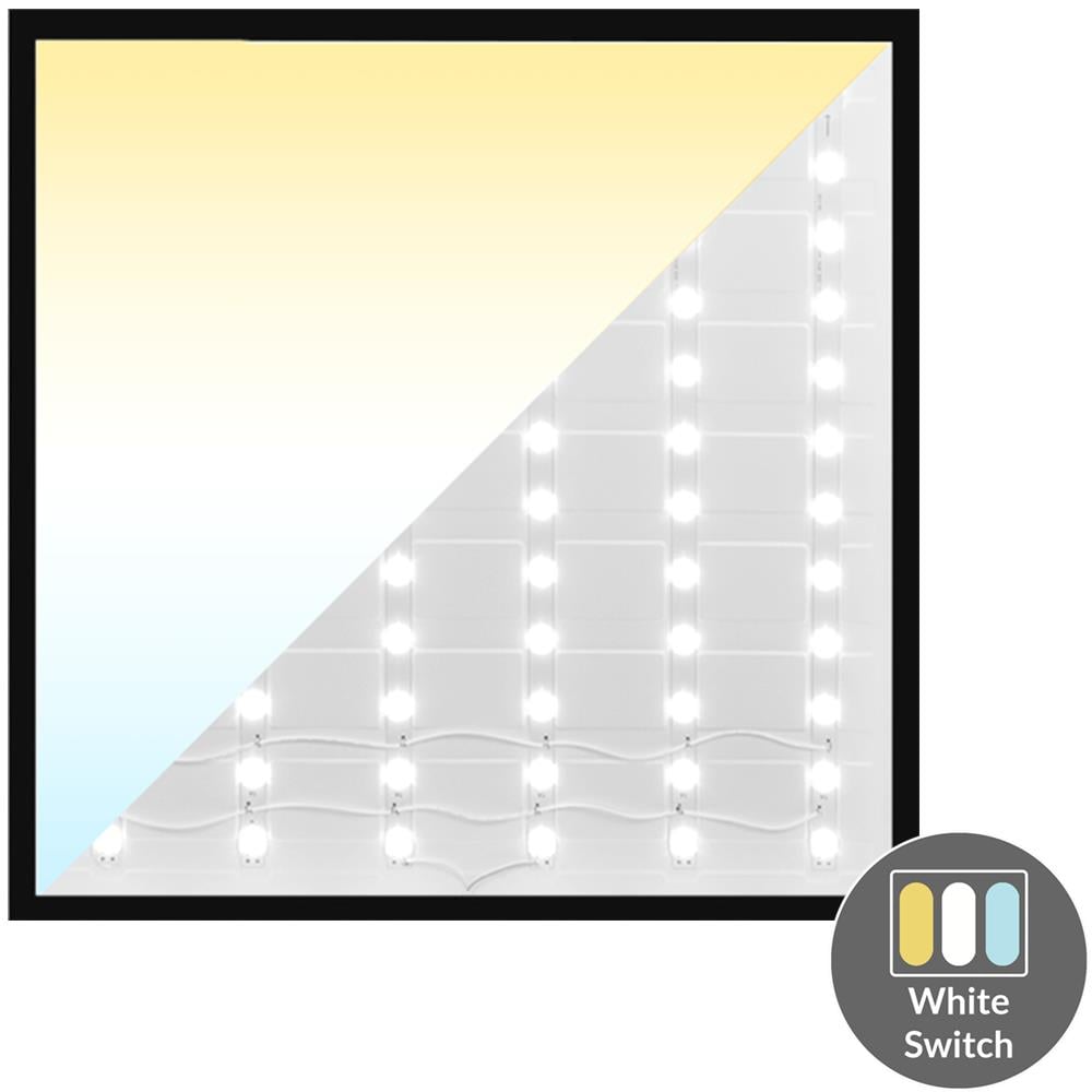 Enzo LED backlit paneel zwart 60x60cm 30W 4050Lm Tri-White 5016250
