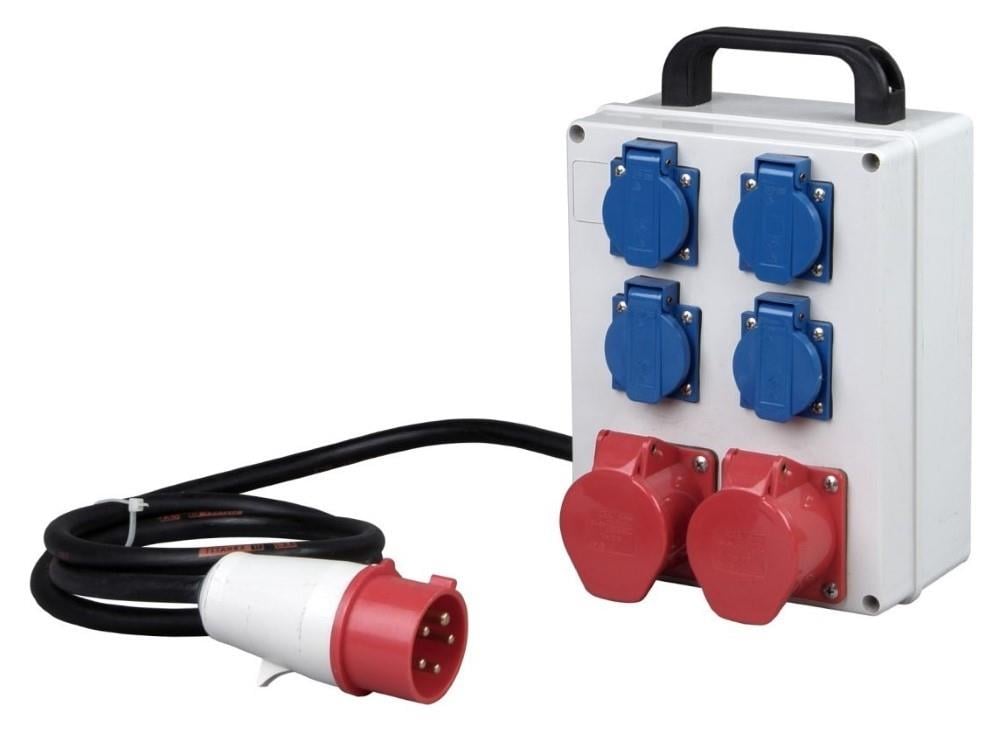 Enzo Kopp CEE verdeler 5P 16A 400V naar 2xCEE + 4xWCD 6314200