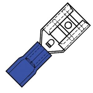 Enzo Kabelschoen vlaksteker female blauw 6.3x0.8mm - 4433320