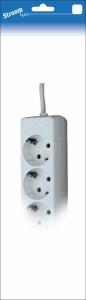 Stroomlijn TCD RA 6-voudig 3 meter snoer wit SL - 6672621